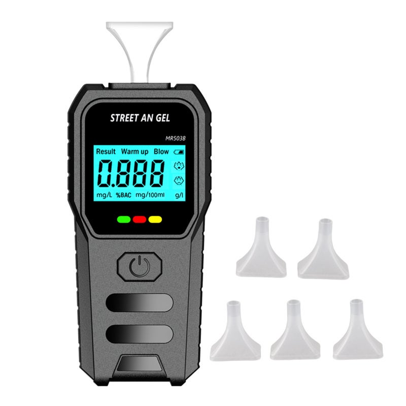 Digital Breathalyzer: 0.00-0.3 Mg/L Range, Rapid Accurate Detection - Portable Lightweight Design, Breath Alcohol Tester With LCD Screen for Drivers, Home, Parties And Social Events - Image 1