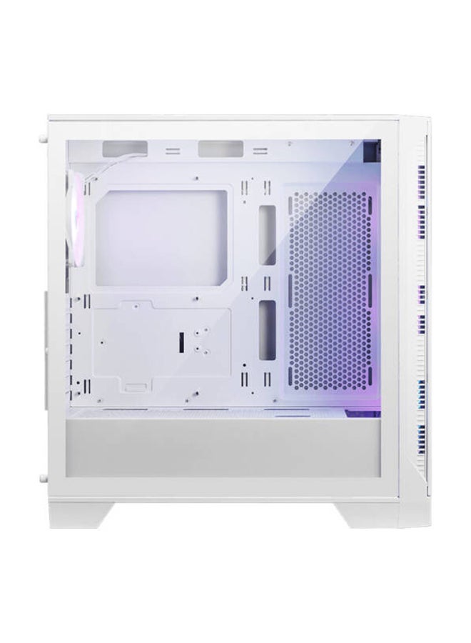 MSI MAG Forge 320R Airflow ATX Mid Tower Computer Case, 4x Pre-Installed Case Fans, Up to 360mm Radiator Support, 3.5" / 2.5" Drive Bays, Tempered Glass Window, Mesh Panel, 306-7G23W21-HH9 White - Image 2