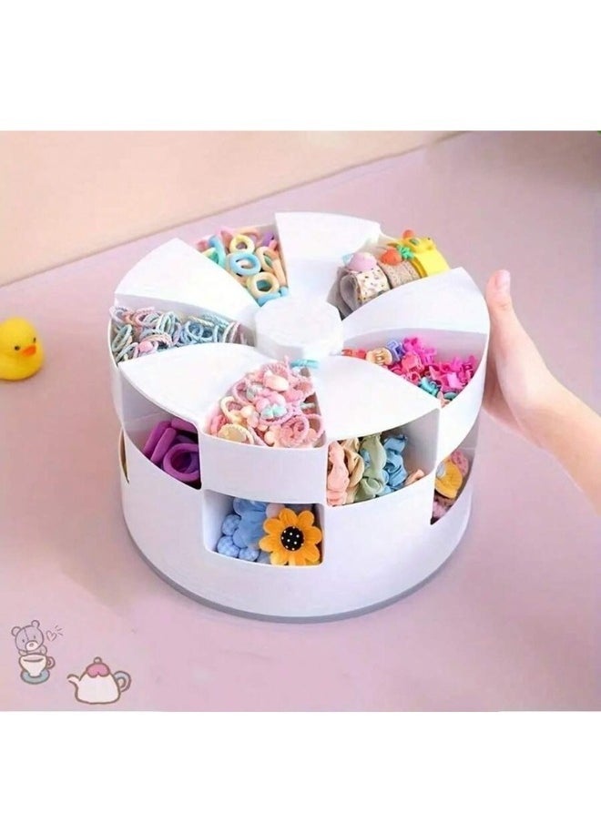FALMER 360 Degree Rotating 2-Tier Plastic Storage Organizer for Hair Accessories and Jewelry  - Image 2