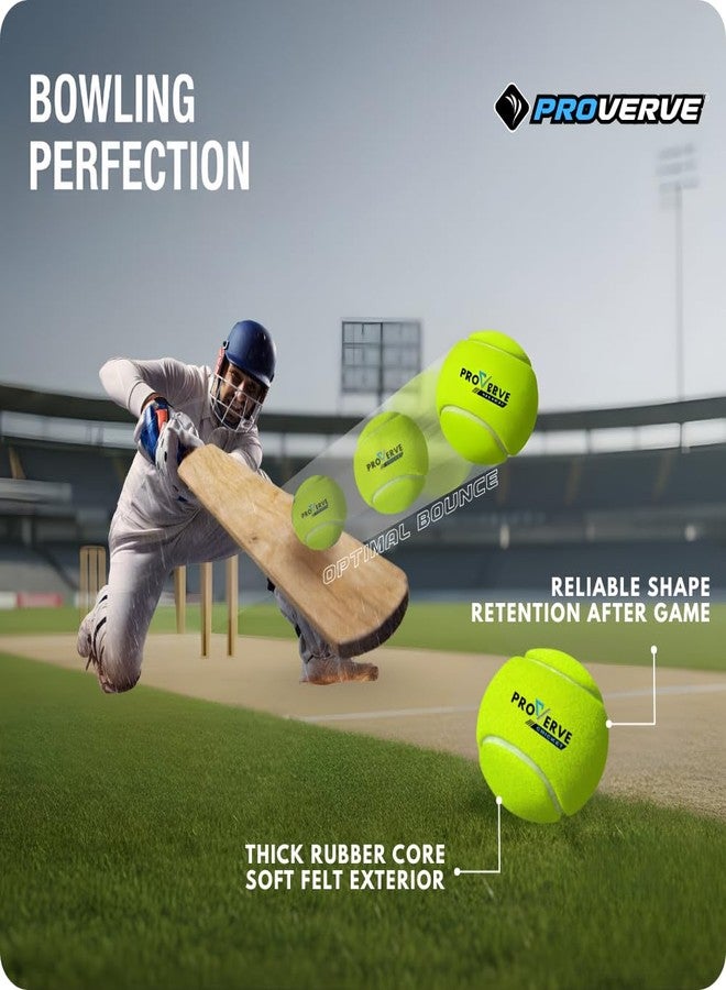 PROVERVE Cricket Tennis Ball Professional with Jar for Cricket Tournament, Premium Performance High Bounce Rubber Ball (Pack of 3) - Image 4