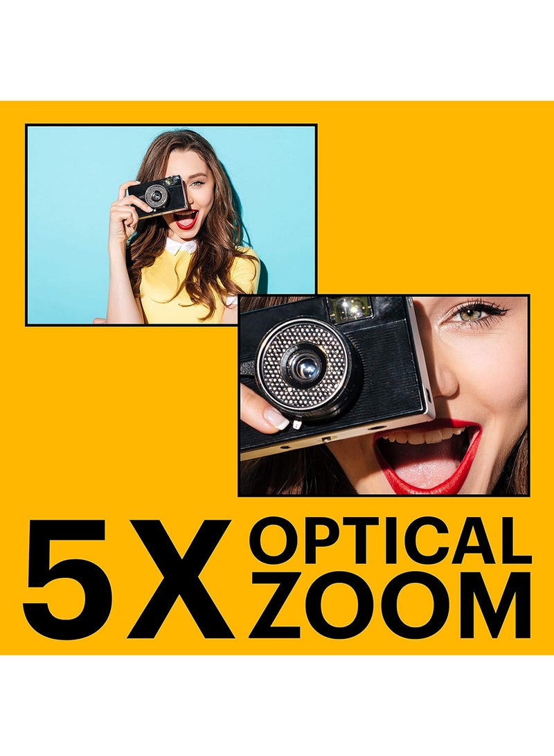 كوداك كاميرا رقمية PIXPRO FZ55-BL بدقة 16 ميجابكسل مع مستشعر CMOS وزوم بصري 5x وزاوية واسعة 28 مم وفيديو بدقة 1080P كامل HD وكاميرا مدونات 2.7" LCD - Image 3