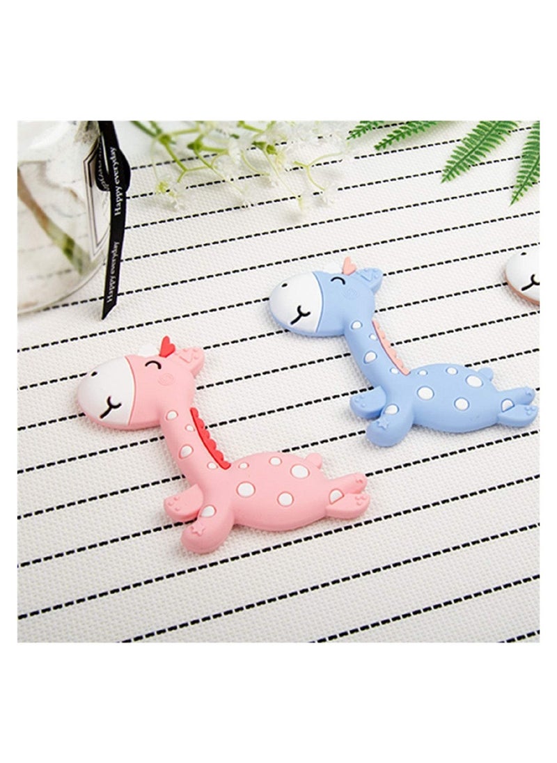 KASTWAVE - Teething Toys, 2 Pack Silicone Baby Teething Toys Organic Teether Soft Safe Chewable Baby Teethers Pain Relief Toy for Little Boy and Girl(Blue, Pink) - Image 1