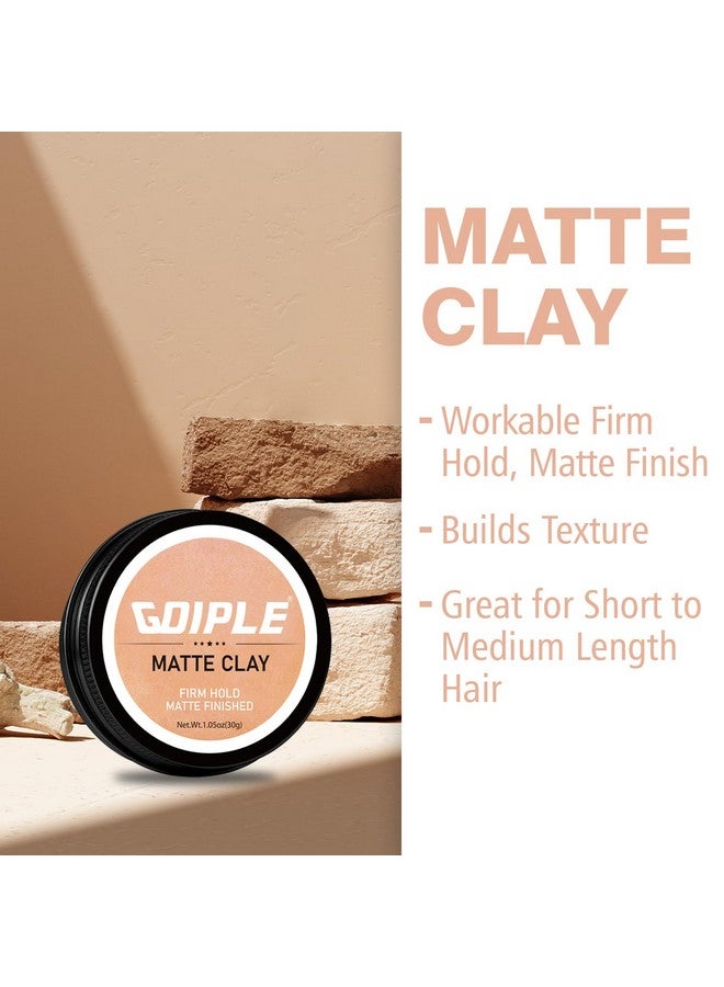 Goiple 2PCS Hair Styling Clay for Men Firm Hold, Matte Finish Hair Clay Hair Paste for Men Water Based Matte Texture Pomade Mens Hair Products Add Volume, Firm Hold Clay Pomade Ideal for All Men's Hair Types - Image 5