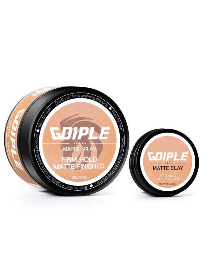 Goiple 2PCS Hair Styling Clay for Men Firm Hold, Matte Finish Hair Clay Hair Paste for Men Water Based Matte Texture Pomade Mens Hair Products Add Volume, Firm Hold Clay Pomade Ideal for All Men's Hair Types - Image 1