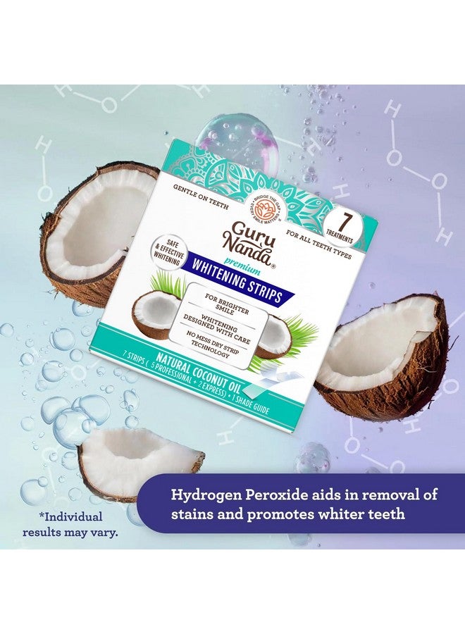 GuruNanda Teeth Whitening Strips - 7-Day Treatment with Non-Slip, Dry Strip Technology - Whitening Designed with Care for a Brighter Smile