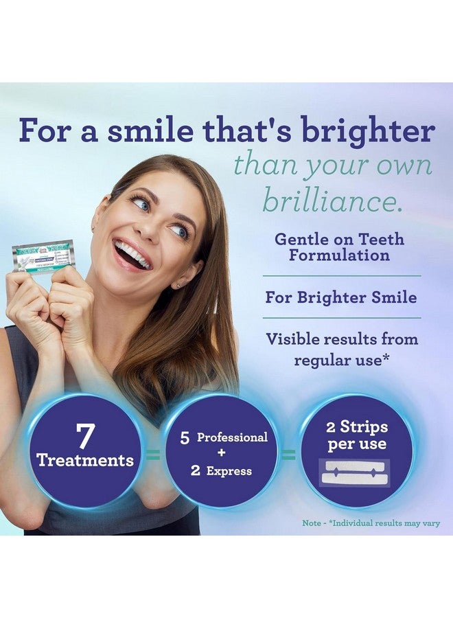 GuruNanda Teeth Whitening Strips - 7-Day Treatment with Non-Slip, Dry Strip Technology - Whitening Designed with Care for a Brighter Smile