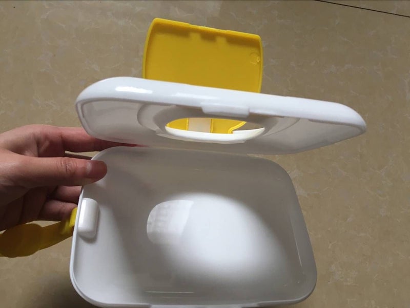 Dada Portable Wet Tissue Box Wipes Dispenser Case Outdoor Tissue Box for Baby Travel (Yellow) - Image 3
