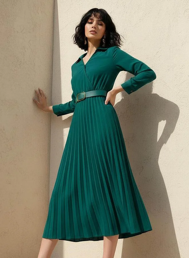 Splash FAV Midi Shirt Dress with Belt