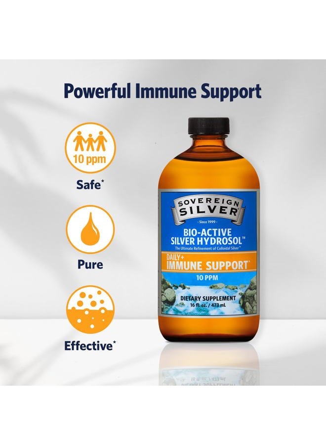 Sovereign Silver Bio-Active Silver Hydrosol for Immune Support, Colloidal-Silver Liquid, 10 ppm, 16oz (473mL) Value Size - Image 3