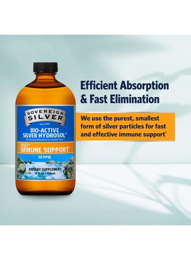 Sovereign Silver Bio-Active Silver Hydrosol for Immune Support, Colloidal-Silver Liquid, 10 ppm, 16oz (473mL) Value Size - Image 4
