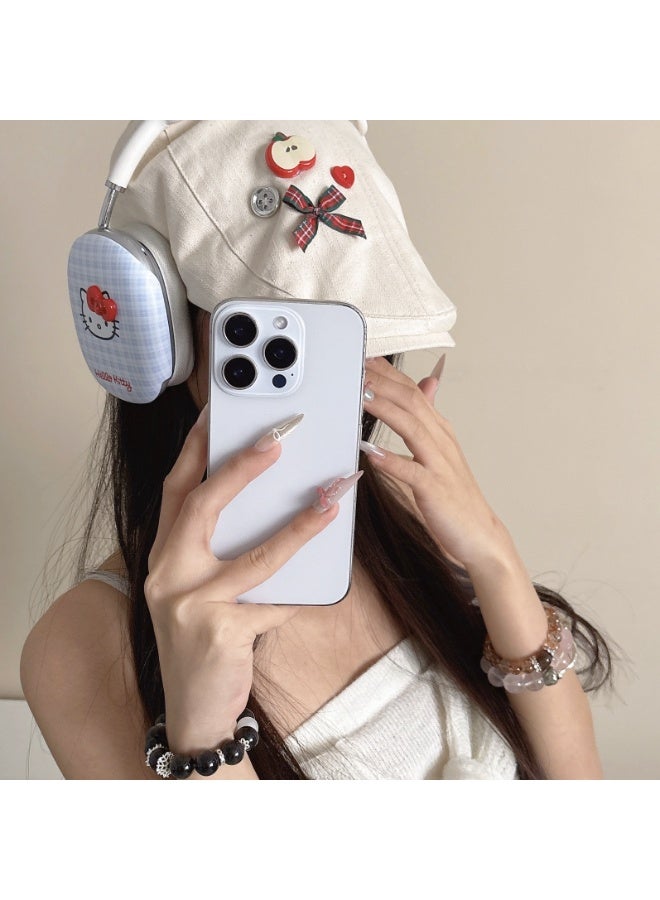 هالو كيتي مرحبا كيتي تحت عنوان منقوشة واقية الحالات ل أبل إيربودس ماكس لطيف تصميم مع 3 د القوس حماية كاملة مقاومة وأنيقة منقوشة نظرة - Image 2