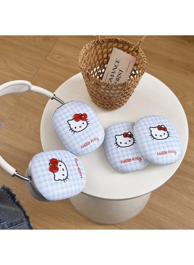 هالو كيتي مرحبا كيتي تحت عنوان منقوشة واقية الحالات ل أبل إيربودس ماكس لطيف تصميم مع 3 د القوس حماية كاملة مقاومة وأنيقة منقوشة نظرة - Image 1