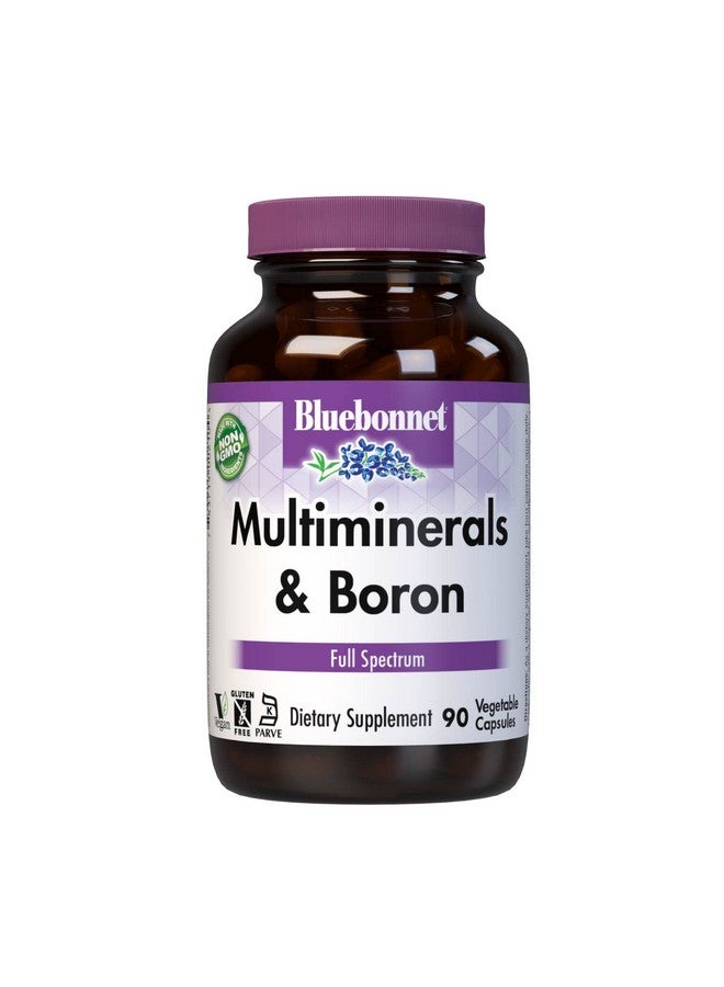 Bluebonnet Multi Minerals Plus Boron Vegetarian Capsules 90 Count (743715002104) - Image 1