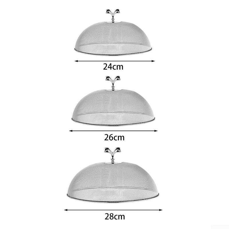 Stainless Steel Mesh Food Cover Indoor Outdoor Use 28cm Wind Resistant Easy Clean - Image 4