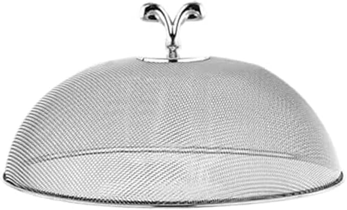 Stainless Steel Mesh Food Cover Indoor Outdoor Use 28cm Wind Resistant Easy Clean - Image 1