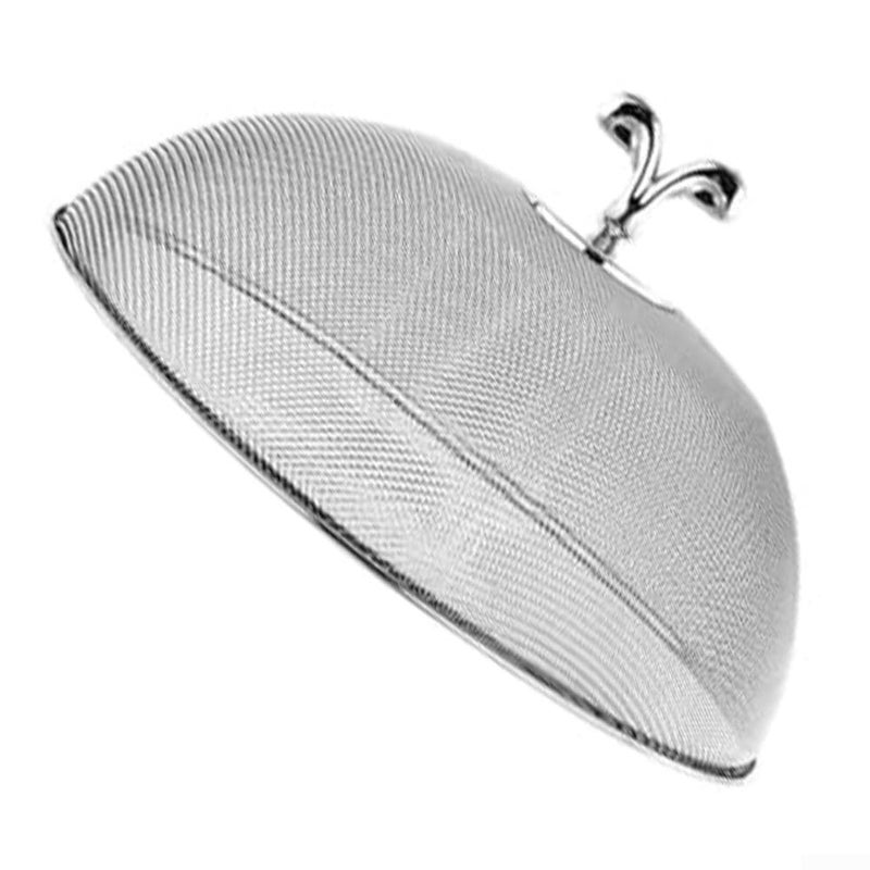 Stainless Steel Mesh Food Cover Indoor Outdoor Use 28cm Wind Resistant Easy Clean - Image 3