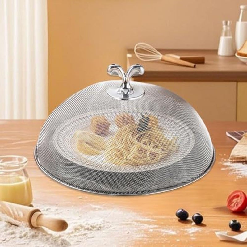 Stainless Steel Mesh Food Cover Indoor Outdoor Use 28cm Wind Resistant Easy Clean - Image 5