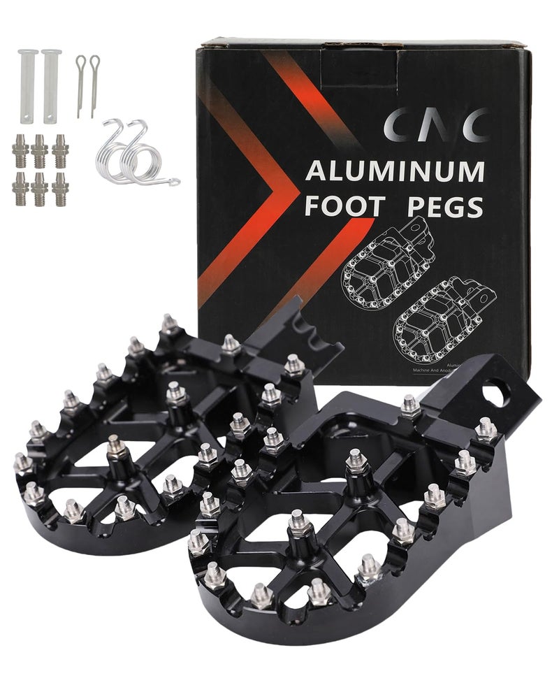 YSMOTO Universal Foot Pegs Footpegs Pedals CNC Aluminum Foot Rests for CRF70 XR70 CRF110 XR110 XR50 CRF50 pit bike and most chinese pit bike Stomp Demon X WPB Orion M2R Black