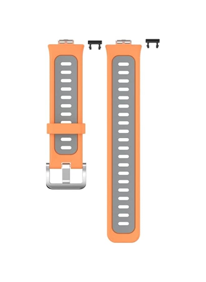 BGM - BGM Band For Huawei Watch Fit Two-color Silicone Watch Band Orange+Grey - Image 1