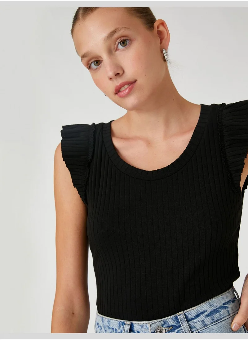 كوتون Voluminous Tank Top Ribbed