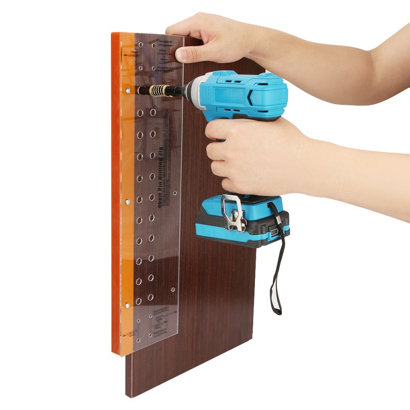 PORTER CABLE Drill Guide: High-quality Wear-resistant Material, Equal Spacing Hole Drilling - Easy To Operate Woodworking Tool for Furniture Factories and Woodworking Enthusiasts - Image 4