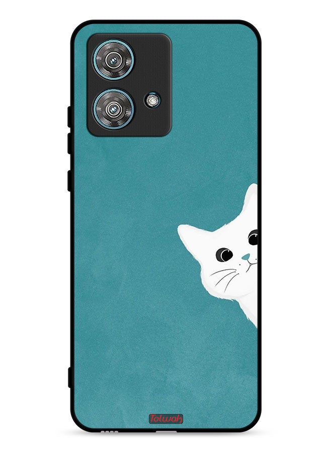 Tolwak Motorola Edge 40 Neo 5G Protective Case Cover Cat Appearing - Image 1