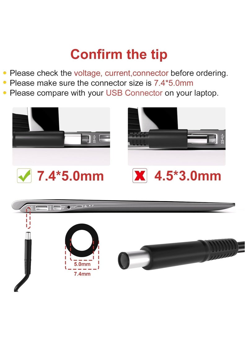 65W 19.5V 3.34A Laptop Charger AC Adapter Power Supply for Dell Chromebook 11 3180 3181 P22t HA65NS5-00 DA65NM111-00 LA65NS2-01 7.4 * 5.0mm Round Tip  - Image 2