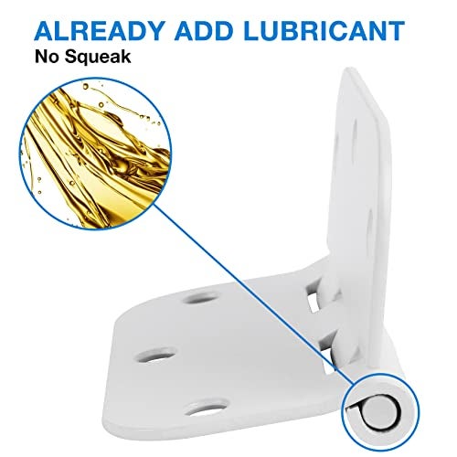 TDCHINGES 3 Pack White Door Hinges 3.5" Interior Hardware for Doors 3 1/2 Inch Rounded 5/8"Radius Non Removable Pin Bedroom Hinge Bulk Heavy Duty Steel Bisagra De Puerta Blanca Gate Decor Accessories No Squeak - Image 5