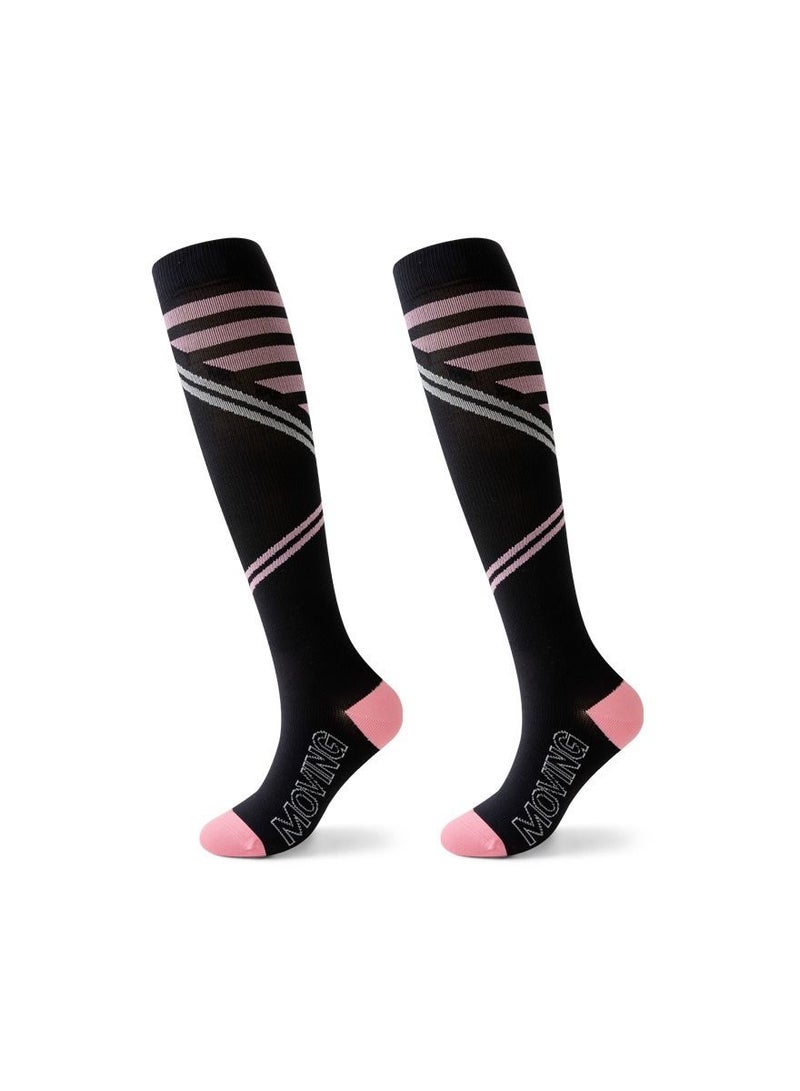 Loquat 2 Pair Anti Slip Sport Knee High Socks Athletic Socks