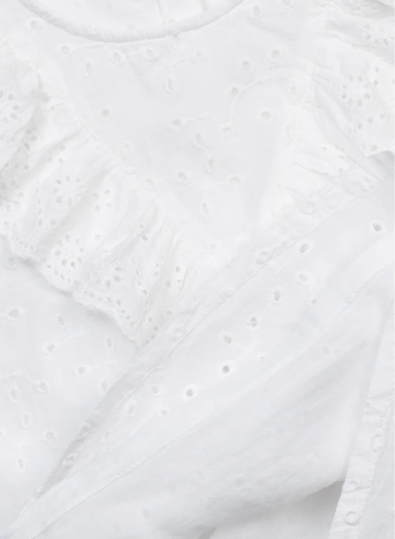 MINOTI Kids Girls' Sleeveless Cotton Top with Frills