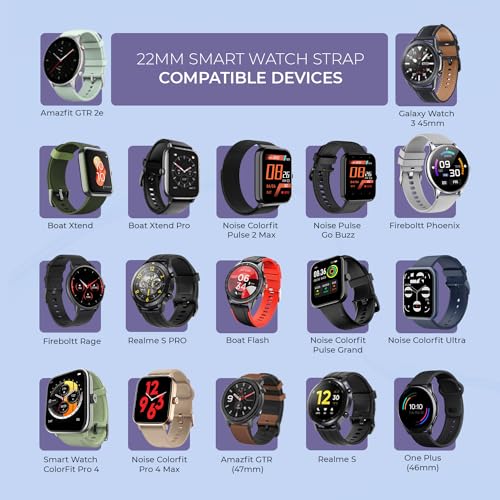 PunnkFunnk Punnk Funnk 22MM Silicone Strap with Folding Magnetic Lock Compatible with Samsung Galaxy Watch 3 45mm/ Galaxy Watch 46mm/Gear S3 Classic/Frontier Compatible All 22MM Watches(Purple) - Image 5
