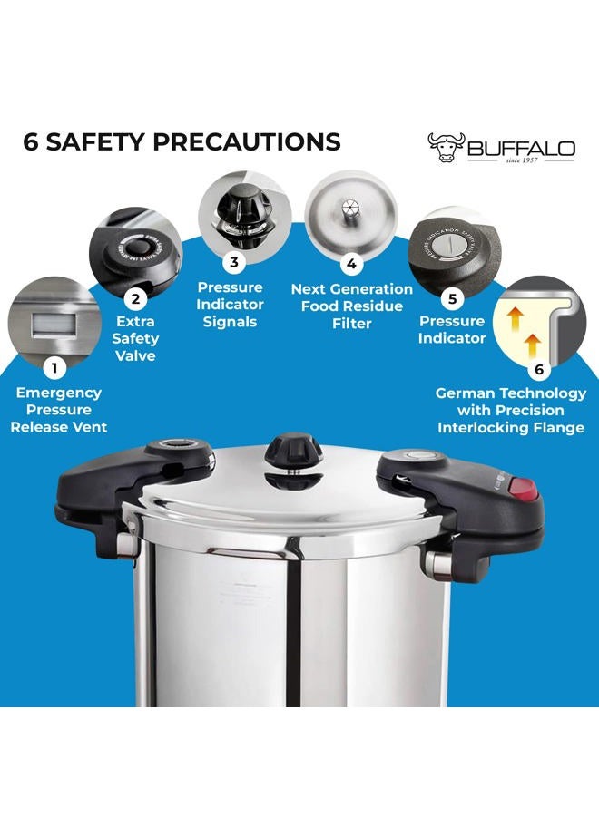 Buffalo 7.6 LitersNone Buffalo Stainless Steel Pressure Cooker QCP408 QP408 QCP408 - Image 5