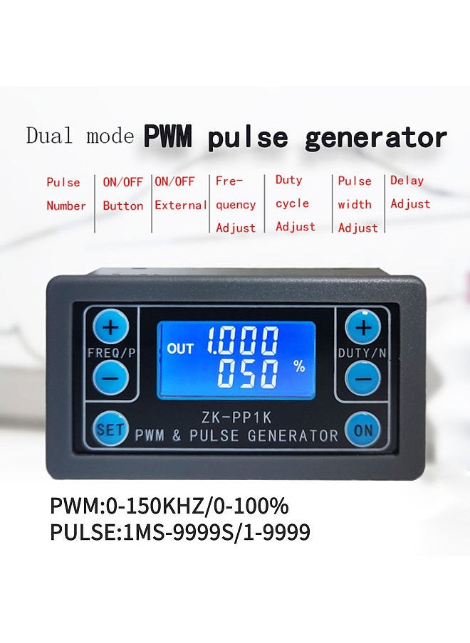 Generic - Dual Mode LCD PWM Signal Generator PWM Pulse Frequency Duty Cycle Adjustable Square Wave Generator 0Hz-  150KHz - Image 1