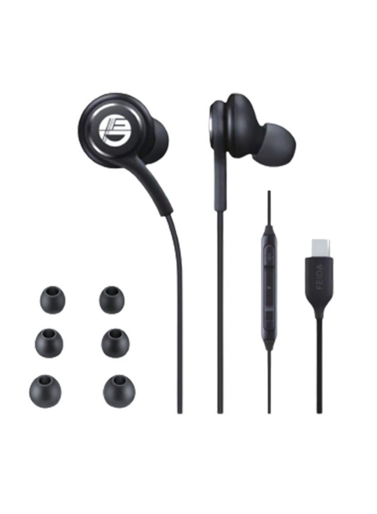 فيدا Feida type-c in-ear Earphone With Microphone