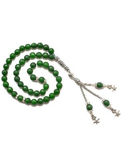 Prayer Rosary, Green agate handmade special design