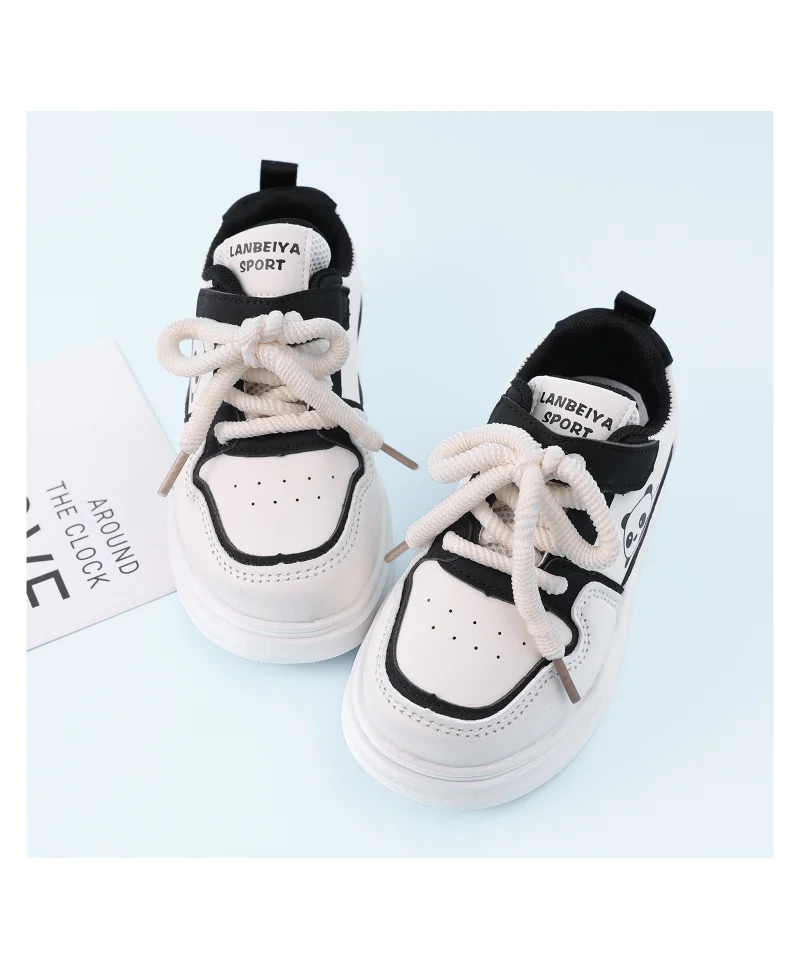 Mark & Mia Mark & Mia Panda Print Velcro Closure Casual Shoes - Black & White
