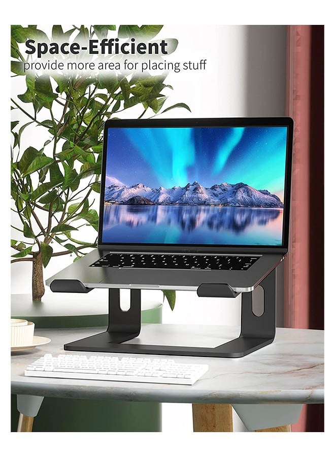 Generic Laptop Stand, Aluminum Computer Riser, Ergonomic Laptops Elevator For Desk, Metal Holder Compatible With 10 To 15.6 Inches Notebook Computer, Black  - Image 4