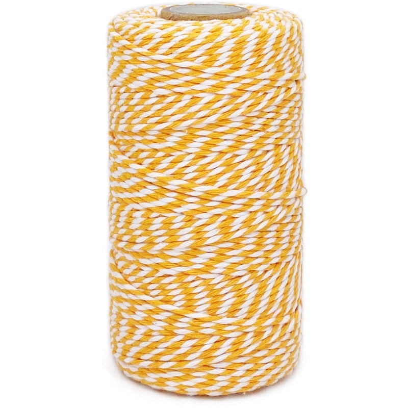 Bakers Marigold White Cotton Twine String 328 Feet 2mm Thick Craft Twine for Gift Wrapping DIY Crafts Home Decoration String Art Gardening
