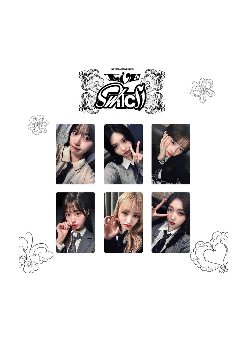 NIBEMINENT 6 Pcs Kpop IVE - IVE SWITCH Lomo Cards Card For Fans Collection Gifts