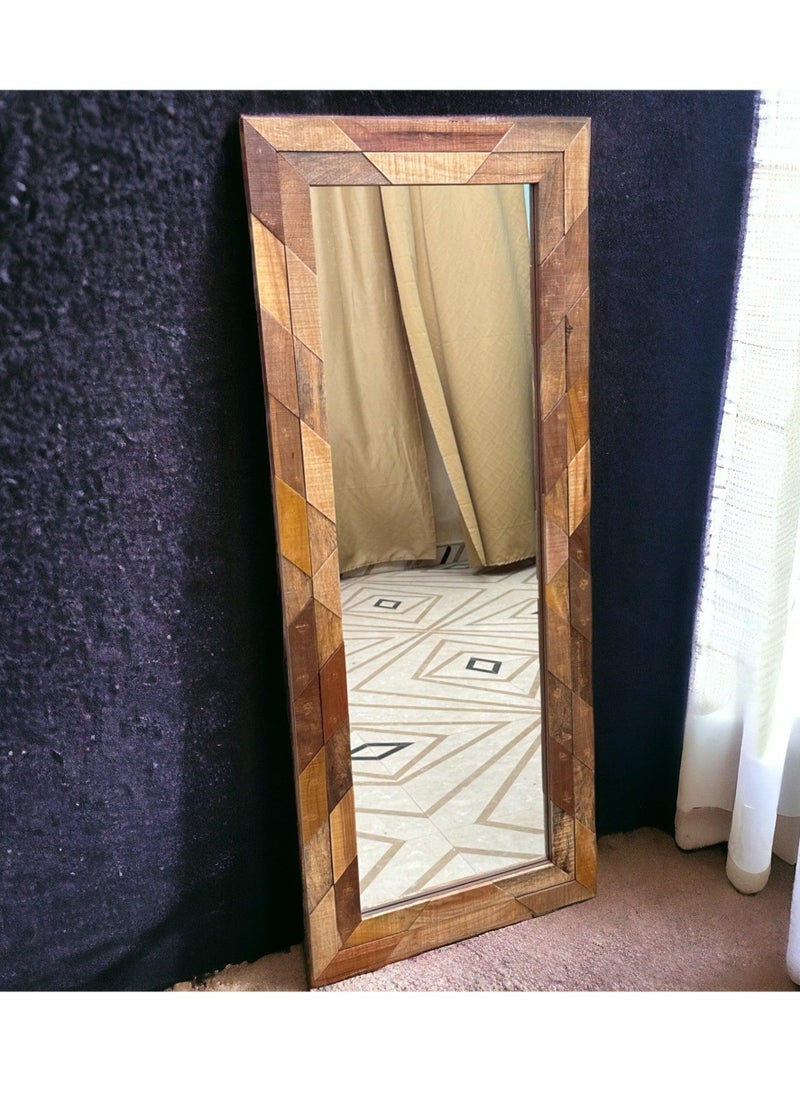 Wooden Twist Wooden Twist Nuzzle Traditional Rectangular Hand-Carved Mango Wood Decorative Wall Standing Frame (72 x 24 inch)  - Image 2