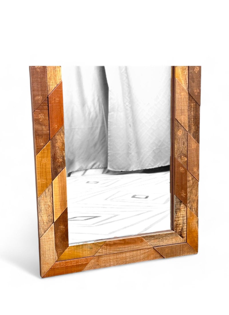 Wooden Twist Wooden Twist Nuzzle Traditional Rectangular Hand-Carved Mango Wood Decorative Wall Standing Frame (72 x 24 inch)  - Image 4