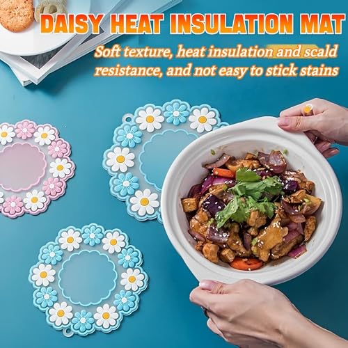 Puno Silicone Hot Pot Holder/Hot Mat/Dining Table mat(3 Set) M-15cm, mat Finish Trivet (Pack of 3) - Image 2