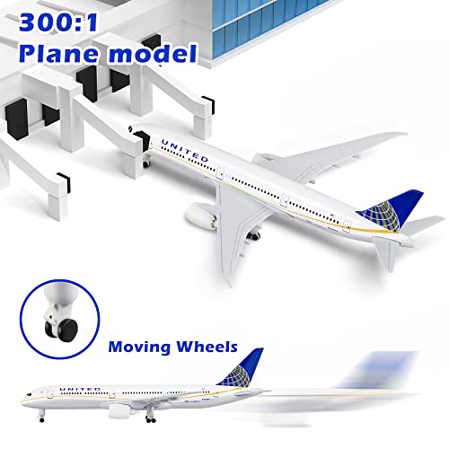 Lose Fun Park 1/300 Diecast Airplanes Model Airplane American United Airlines Boeing 787 Model Plane for Collections & Gifts - Image 2