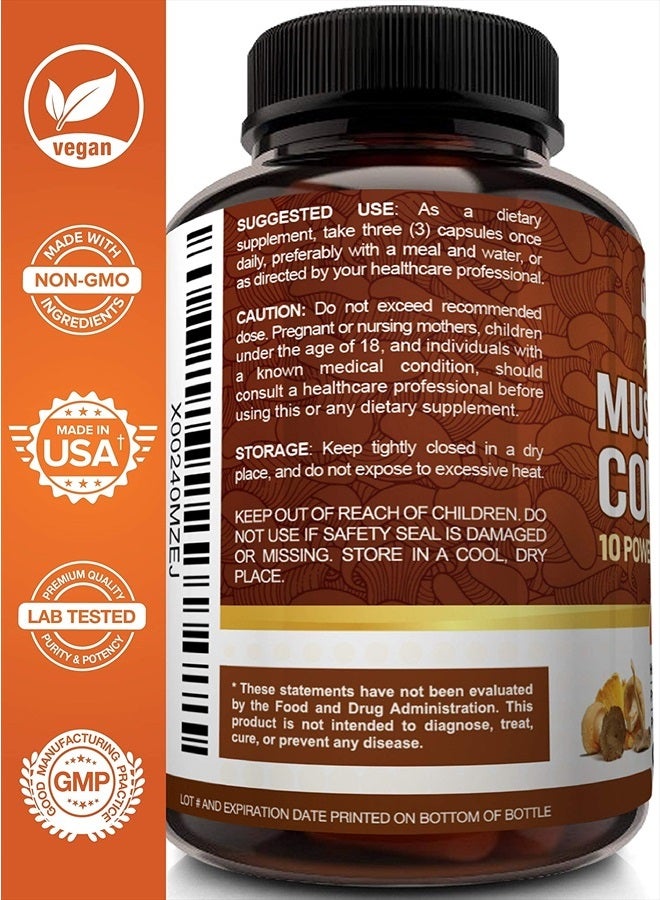 NutriFlair Mushroom Complex, 10 Powerful Mushrooms 2600mg, 90 Capsules - Image 5