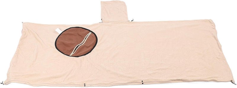 Windproof Hooded Blanket, Fleece Wearable Blanket, Adult Size, Coffee - Cozy Warmth, Dual Use Sleeping Bag, Ideal for Camping and Travel (Coffee) - Image 1