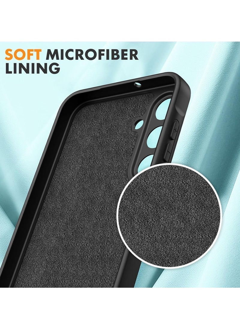 TIGER Case for Samsung Galaxy A16 4G/5G Case, 2 Pack Tempered Glass Screen Protector, Soft TPU Liquid Silicone Case, Shockproof Rubber Silicone Gel Case-Black - Image 4