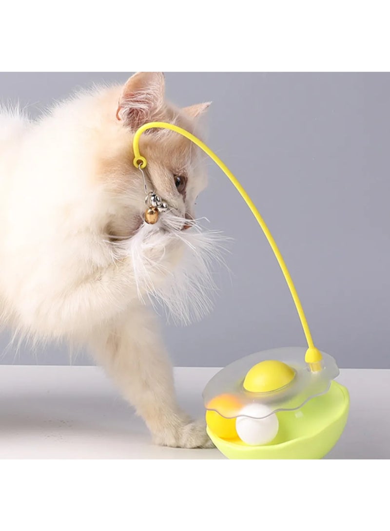 360° Rotating Interactive Cat Toy with Flexible Teaser Wand and Play Balls, Mental Stimulation and Entertainment Toy for Indoor Cats, Balanced Non-Slip Base, Helps Activate Natural Hunting Instincts and Reduce Boredom, Suitable for All Cat Sizes - Image 2