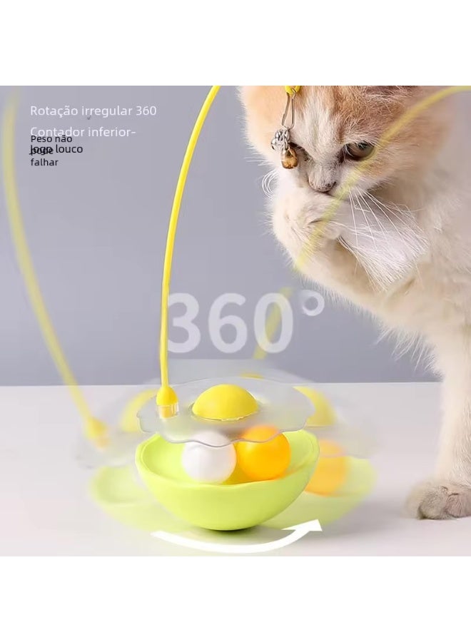 360° Rotating Interactive Cat Toy with Flexible Teaser Wand and Play Balls, Mental Stimulation and Entertainment Toy for Indoor Cats, Balanced Non-Slip Base, Helps Activate Natural Hunting Instincts and Reduce Boredom, Suitable for All Cat Sizes - Image 4