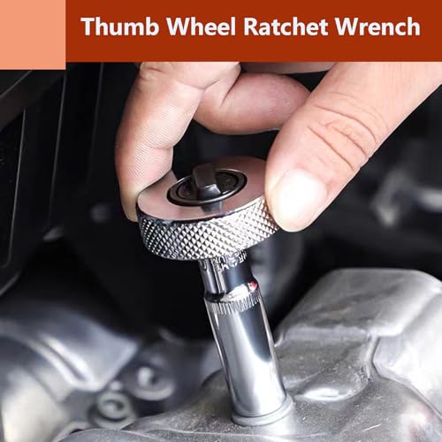 WINTOWIN 3PCS Reversible Thumbwheel Ratchet Wrench Set, Palm Ratchet Wrench, 1/4” 3/8” 1/2” Drive Ratchet Set,Mini Finger Ratchet Set for Tight Spaces - Image 4