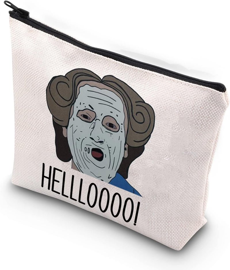 XYANFA Mrs Doubtfie Inspired Makeup Bag 90s Movie Gift Funny Grandma Bag Mrs Doubtfie Fans Gift Zipper Pouch (Hellloooo)